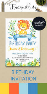Birthday Images For Kids Boy Jungle Birthday Invitation Lion Birthday Invitation Kids Birthday Party Invit Printable Birthday Invitations Birthday Invitations Jungle Birthday Invitations