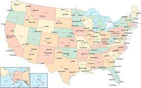 Users can purchase additional maps to help navigate other parts of. Multi Color Usa Map With Major Cities