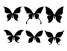 Black And White Stencil Butterfly Outline Large Free Butterfly Silhouettes In Solid Black Flickr Photo Sharing Black Butterfly Tattoo Silhouette Stencil Butterfly Stencil