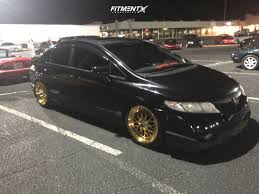 Wheels › honda wheels › honda civic rims › 2007 honda civic rims. 2007 Honda Civic Si 4dr Sedan 2 0l 4cyl 6m With 17x8 Aodhan Ah02 And Falken 215x45 On Coilovers 763152 Fitment Industries