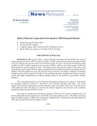 Wherever you go on hawaii island and beyond your life is busy and your mobile device indispensable. Bank Of Hawaii Corporation 2020 Q1 Results Earnings Call Presentation Nyse Boh Seeking Alpha