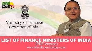 List Of Finance Ministers Of India Bankexamstoday