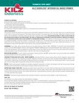 Use for walls or ceilings with medium to severe. Kilz Odorless Interior Oil Based Primer Kilz Pdf Catalogs Documentation Brochures