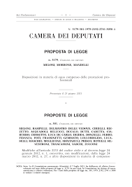 Progetto di legge della 18 legislatura