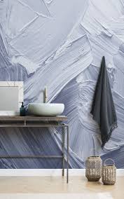 Blue Paint Brush Effect Wallpaper Muralswallpaper Mural Wallpaper Mural Wallpaper