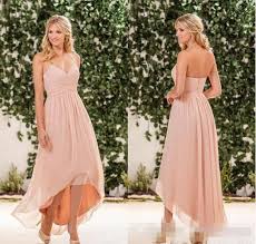 2017 High Low Cheap Bridesmaid Dresses For Summer Fall Maid Of Honors Cheap High Low Bridesmaid Dresses Blush Bridesmaid Dresses Blush Pink Bridesmaid Dresses