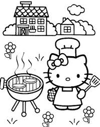 Click on the free hello kitty colour page you would like to print, if you print them all you can make your own. Hello Kitty Cook Cakes Coloring Page Hello Kitty Colouring Pages Hello Kitty Coloring Kitty Coloring