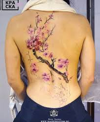 Cherry Blossom Tree By Marya Tyurpeko Cherry Blossom Tree Tattoo Blossom Tree Tattoo Tree Tattoo