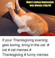 Turkey Impression Was Always A Big Hit Funny Memes Funny Thanksgiving Cat Memes
