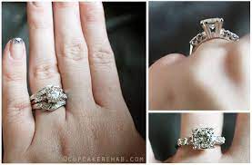 On The Right My Grandmother S Vintage 1939 Platinum Engagement Ring Which Is Now My Engagement Ring Yay On The Left The Ring With The Custom White Gold