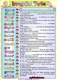 Irregular Verbs Simple Past Tense Esl Exercise Worksheet Simple Past Tense Verb Worksheets Irregular Verbs