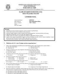 Ipa kelas 8 semester 1. Soal Dan Jawaban Ipa Kelas 8 Semester 1 Sedang