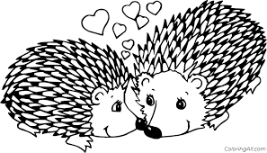 Safe to say, that animal will have learned the lesson of the porcupine. Hedgehog Couple Coloring Page Coloringall