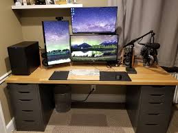 In this video i go over my custom ikea desk setup for work and gaming and what i have used to create it. Http Ift Tt 2pu6noq Ikea 2018 Computer Desk Setup Office Setup Home Office Setup