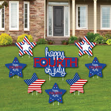 4th Of July Yard Sign Outdoor Lawn Decorations Independence Day Party Yard Signs Set Of 8 Walmart Com In 2020 Lawn Decor Independence Day Decoration Outdoor Lawn