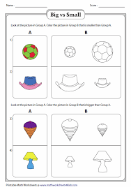 Big And Small Worksheets Preschool Worksheets Color Worksheets Preschool Counting Worksheets