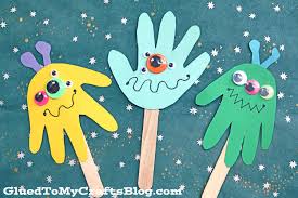 4 out of 5 stars. Mommy S Little Monster Handprint Puppets Kid Craft