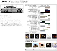 lexus ls400 paint chart and media archive clublexus