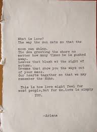 Poem Love Poem Poetry Love Song Romantic Note Gift Original Poetry Typographic Print Typewritten Poem Nova 1 Romantic Notes Quotes Feelings Quotes