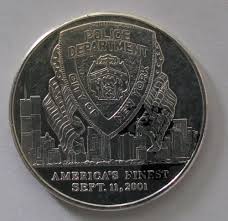 Police Department City Of New York Sept 11 2001 1 Troy Oz 999 Silver Round Silver Bullion Silver Silver Rounds
