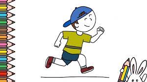 How To Draw A Boy Running Easy 🏃 - Youtube