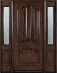 Front Door Custom Single With 2 Sidelites Solid Wood With Walnut Finish Classic Model Db 516 2sl Cst Classic