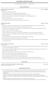 android developer resume sample