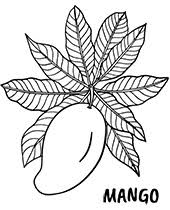 A mango and a half. Printable Bananas Coloring Page