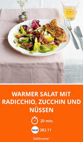 warmer salat mit radicchio zucchini und nussen rezept salat rezepte salat mit
