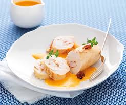 Ballotine De Poulet Farce A La Langoustine Et Sauce Chorizo Ballotine De Poulet Ballotine Recettes De Cuisine