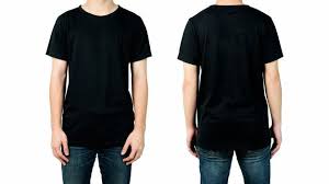 Man In Blank Black T Shirt Front And Back Views Of Mock Up For Design Print Black Tshirt Plain Black T Shirt T Shirt Design Template