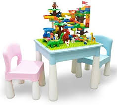 Kids Multi Activity Table Early Education Puzzle Plastic Building Table Multifunctional Children S Toy Game Tabl In 2020 Kids Activity Table Study Table Activity Table