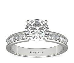 It's generally thought that the best diamonds to use in a channel setting are those that are square in shape, rather than round. Channel Set Diamond Engagement Ring In Platinum 1 2 Ct Tw Blue Nile