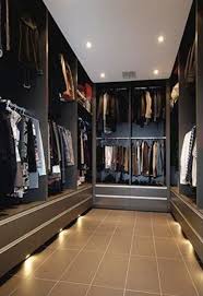Walk In Robe Inspirations Dark Colour And Lighting Closet Bedroom Dressing Room Design Walk In Closet Design