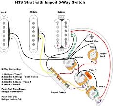 Tele® wiring diagram les paul® wiring diagram strat® wiring diagram wire highest ohm (k) to bridge, lowest to neck. Wiring An Import 5 Way Switch Guitar Pickups Guitar Tech Electric Guitar