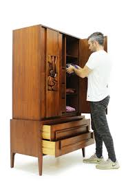Brutalist Walnut Tall Dresser Amazing Piece Item 0604 Furniture 1950 Teak Mid Century Modern Furniture Oshawa Toronto