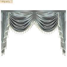 On the surface, the medallion swag valance appears simple with its alternating flat swag and trumpets. Valance Pure Grey Luxury Curtains For Living Room Window Swag Curtains For Bedroom For Kitchen Window Valance Aliexpress