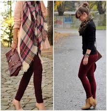 Calça Vinho Combina Com O Que Pin Em My Style