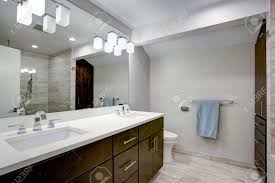 espresso double vanity with pure white