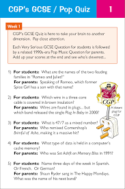 Test your knowledge with our bing homepage quiz now! Cgp S Weekly Gcse Quiz Cgp Books