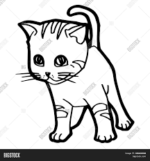 This coloring page incorporates a variety of adorable designs and creates hours of. Cartoon Cat Coloring Vector Photo Free Trial Bigstock