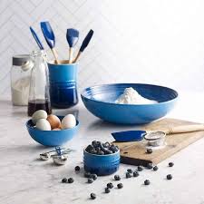 Le Creuset 5 Piece Utensil Set With Crock Indigo Furniture Home Living Kitchenware Tableware Cookware Accessories On Carousell