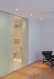 Small bathroom with tile shower and glass doors. Ssi Frameless Sliding Entrance Door To Ceiling With Recess Sliding Track En Suite Bathroom London With Frosted Glass Sliding Glass Door Door Glass Design
