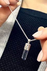 The Ashes Into Glass Long Pendant Is A Discrete Piece Of Ashes Jewellery Your Own Personal Message Is Delicately Ashes Into Glass Ashes Jewelry Long Pendant