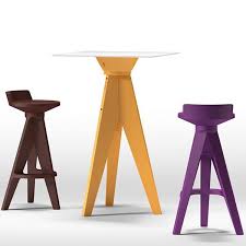 Je cherche une desserte pour ma plancha. Table Haute Oxford Plateau Carre Hpl Blanc Jardinchic