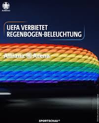 Uefa have turned down a request from the mayor of munich for the citys stadium to be lit up in rainbow colours for #ger s group f match against #hun. Wo9kjdcgpftikm