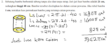 Menurut para ahli, bangun ruang adalah bangun dalam matematika yang memiliki volume, isi, dan memiliki 3 komponen penyusun berupa sisi, rusuk, dan titik sudut. Pembahasan Uh Bangun Ruang Sisi Lengkung Matematika