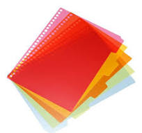 Uxcell 10x7.6" Binder Index Dividers, 6 Set 5 Tabs 26 Holes PP Insertable  Page for Separating Papers, MultiColor