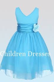 Light Blue Bow Belt Vneck Flower Girl Dresses Kids By Cdyshop 39 00 Wedding Dresses For Kids Gowns For Girls Flower Girl Dresses