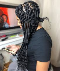 If you aren't familiar, goddess locs are a protective hairstyle using a silkier type of hair and have loose curly ends as opposed to regular faux locs that just have a blunt end. Trendy Dreadlock Hairstyles For Men And Women In 2020